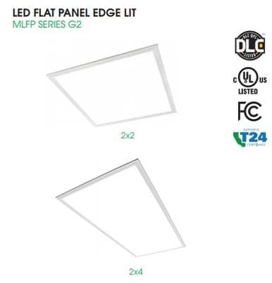 A picture of the size and length of a panel light.
