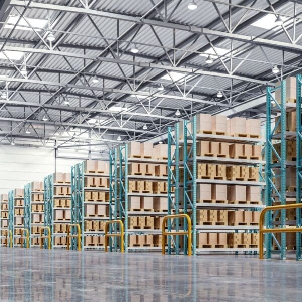 A warehouse filled with lots of shelves and boxes.