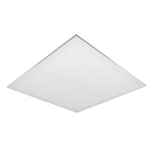 A square white light fixture with no background.