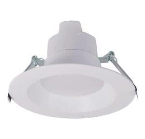 A white light fixture with a white background