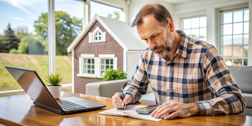 Homeowner at table