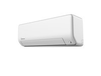 Angled view of Midea wall-mounted AC unit