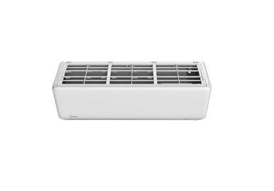 Sleek air conditioner design against dark backdrop