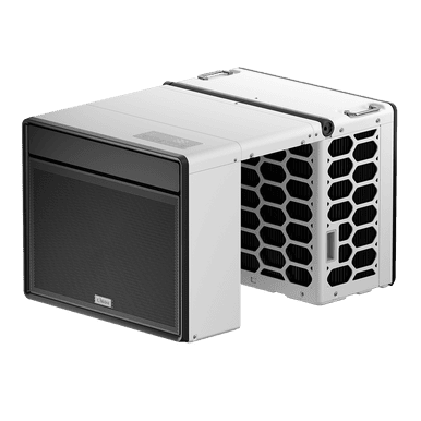 Innovative cooling device on black background