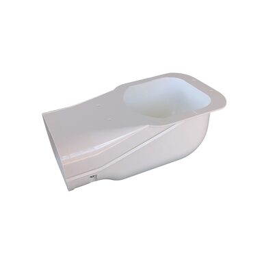 Plastic bedpan on white background
