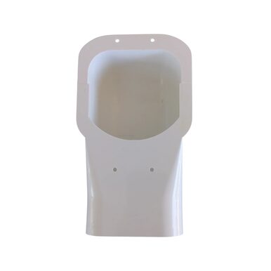 White plastic wall mount bracket